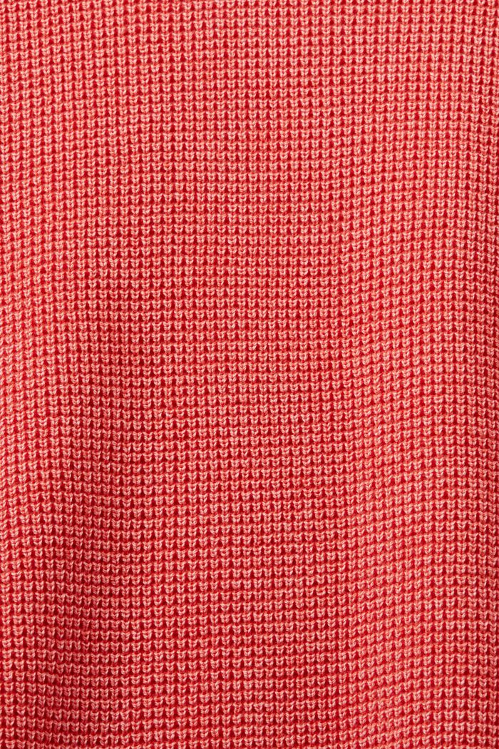 Jersey básico de cuello redondo, 100% algodón, CORAL RED, detail image number 4