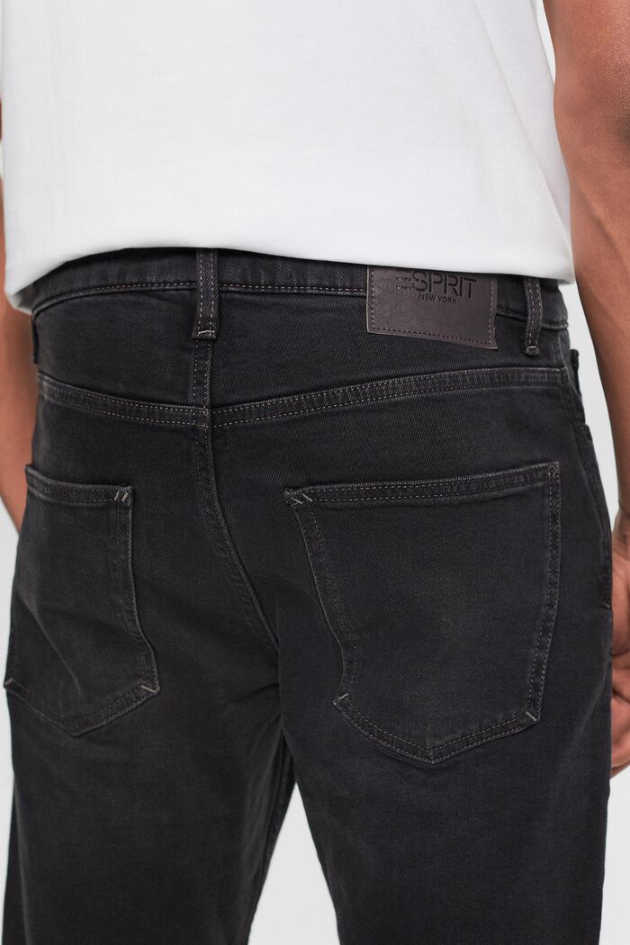 Jeans mid-rise slim fit, BLACK DARK WASHED, detail image number 4