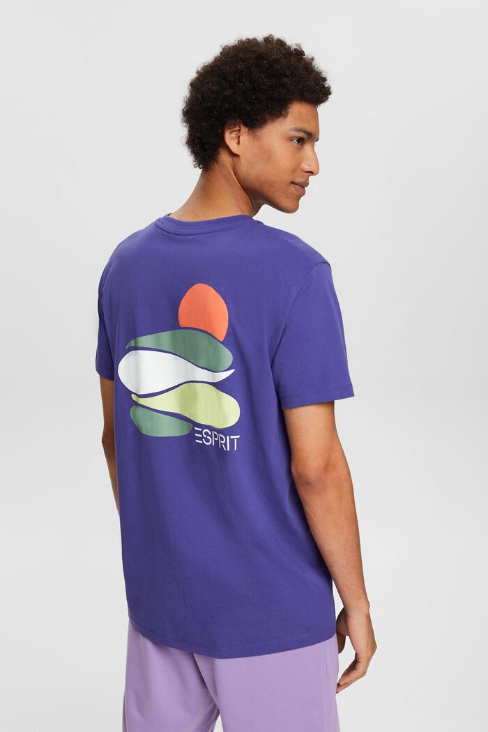 Camiseta de punto con estampado en la espalda, DARK PURPLE, detail image number 4