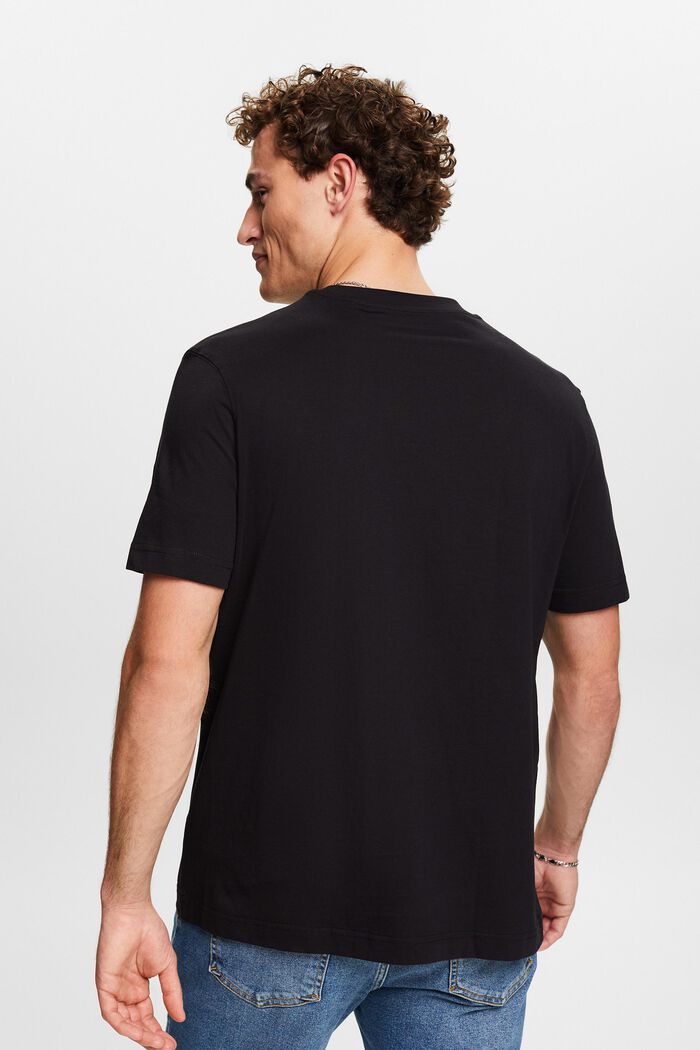 Camiseta con estampado geométrico, BLACK, detail image number 2