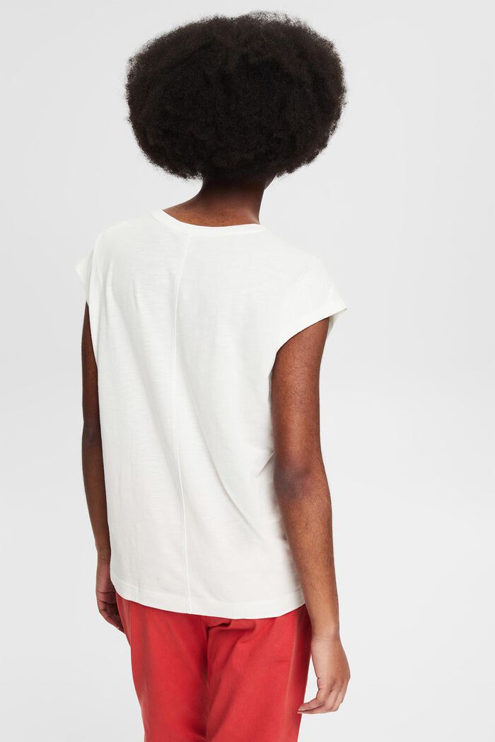 Camiseta estampada con algodón ecológico, OFF WHITE, detail image number 3