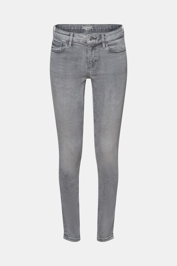 Jeans skinny mid-rise, GREY MEDIUM WASHED, detail image number 7