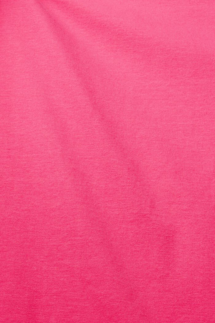 Camiseta de manga larga en algodón elástico, PINK FUCHSIA, detail image number 5