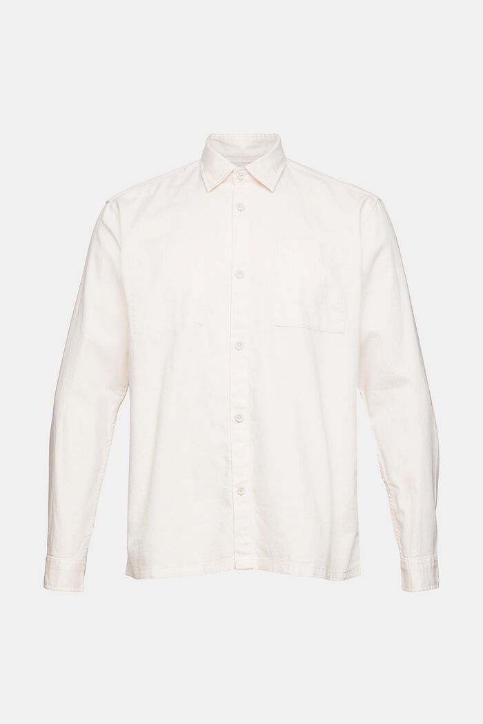 Camisa de algodón, LIGHT BEIGE, overview