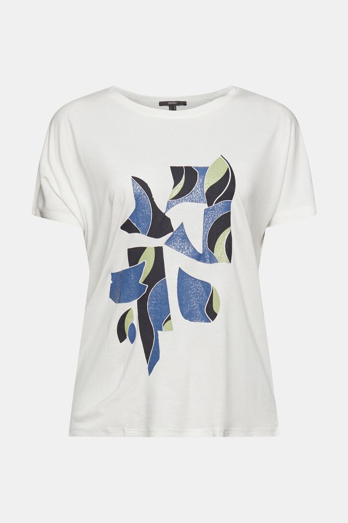 Camiseta en 100 % LENZING™ ECOVERO™, OFF WHITE, detail image number 6