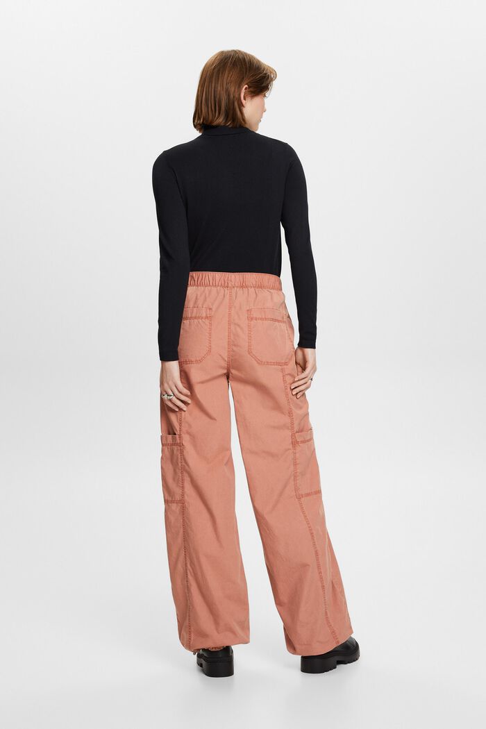 Pantalones estilo cargo, 100 % algodón, TERRACOTTA, detail image number 3