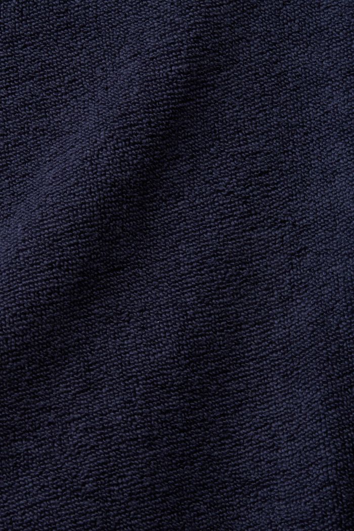 Albornoz de rizo con forro de rayas, NAVY BLUE, detail image number 5
