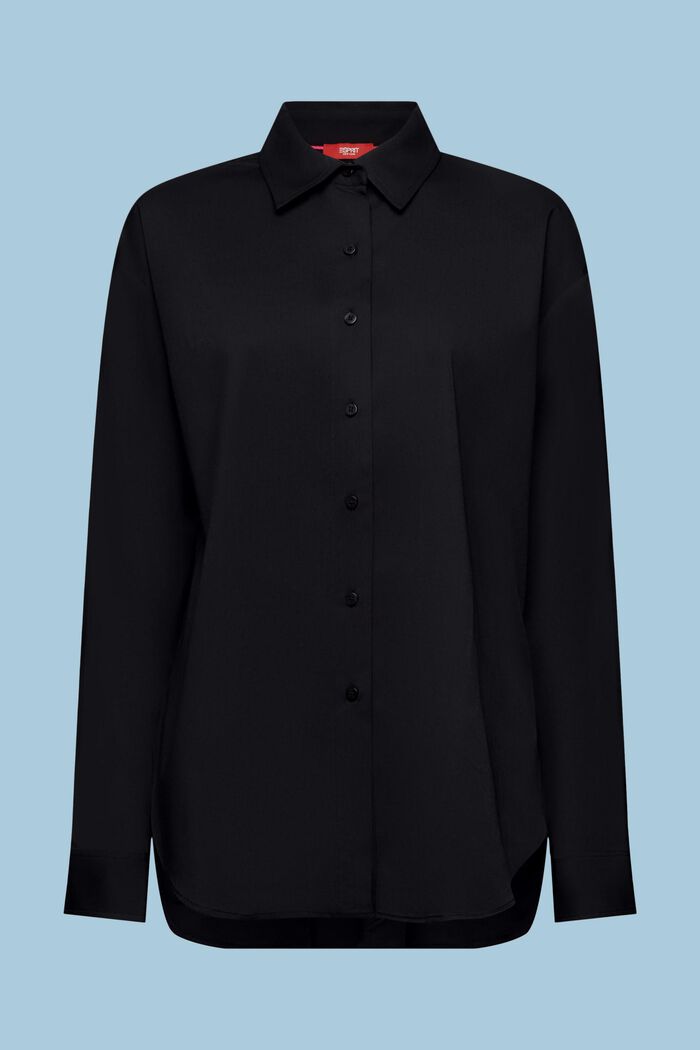 Camisa oversize con botones, BLACK, detail image number 7