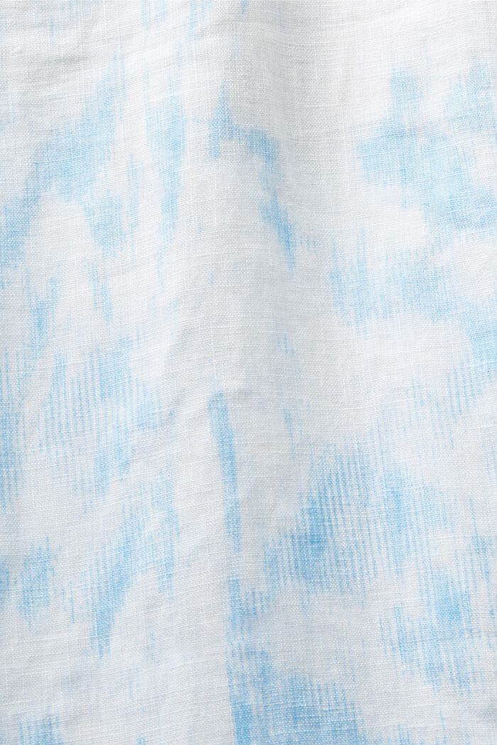 Pantalón de lino estampado, WHITE, detail image number 6