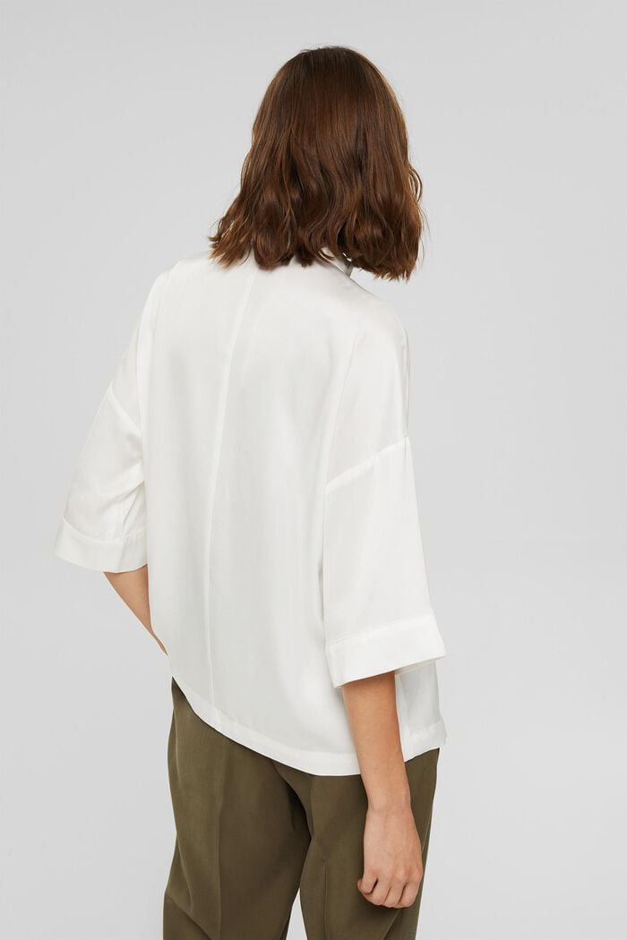 Blusa camisera con LENZING™ ECOVERO™, OFF WHITE, detail image number 3