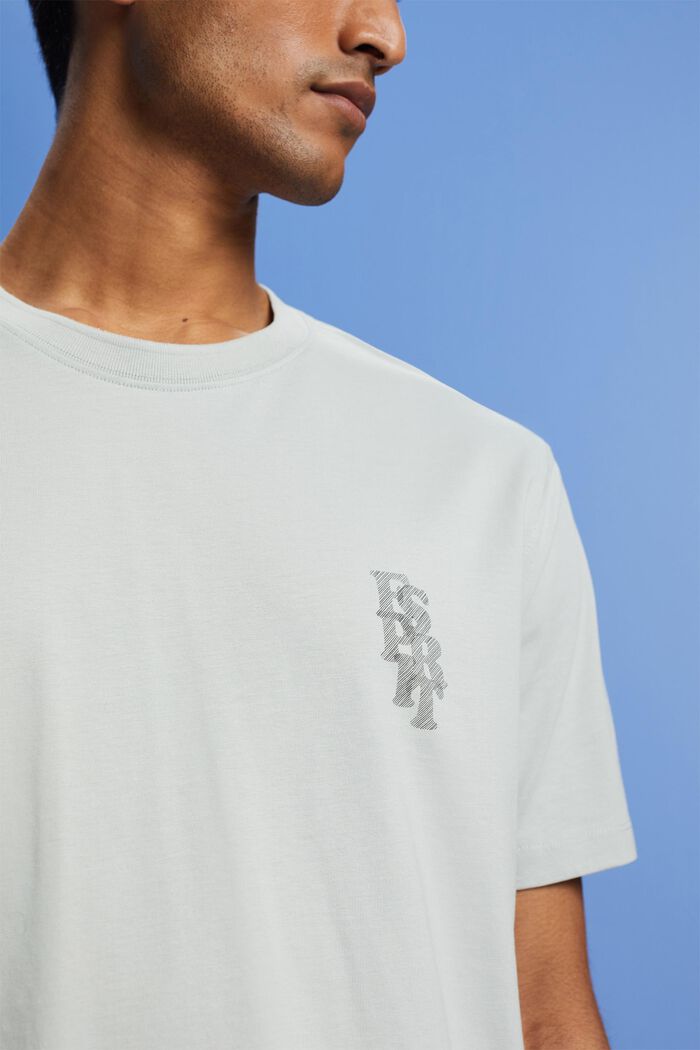 Camiseta con logotipo, 100% algodón, LIGHT GUNMETAL, detail image number 2