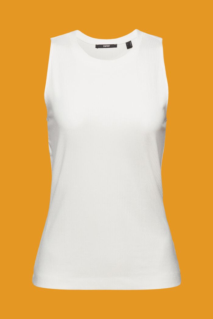 Camiseta de tirantes acanalada, OFF WHITE, detail image number 5