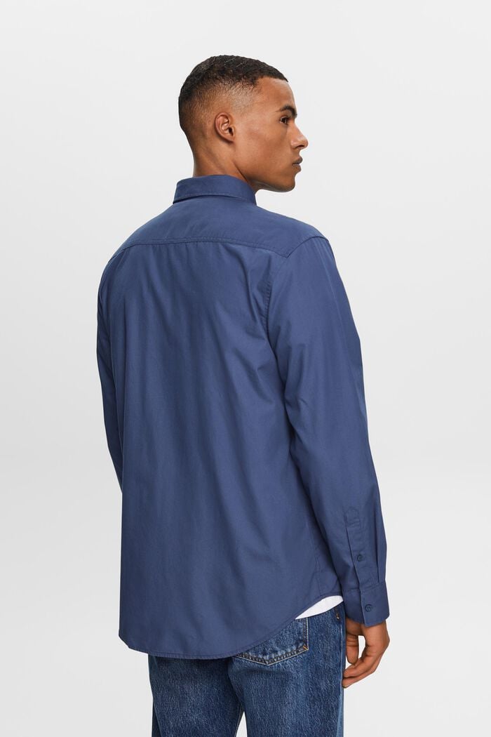 Camisa estilo militar de algodón, GREY BLUE, detail image number 4