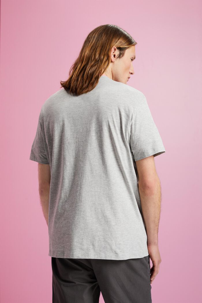 Camiseta en mezcla de algodón con estampado, LIGHT GREY, detail image number 3