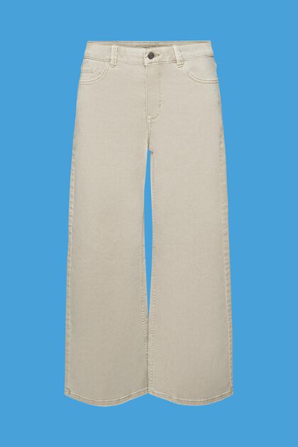 Pantalón culotte de tiro alto con perneras anchas