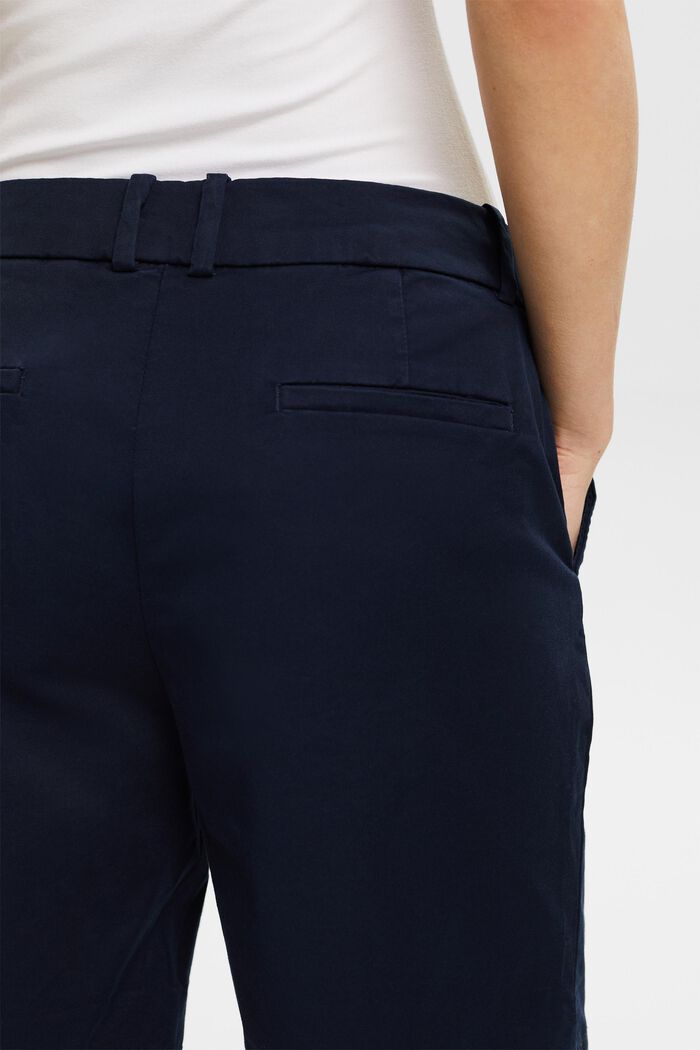 Pantalón corto de sarga con dobladillo, NAVY, detail image number 3