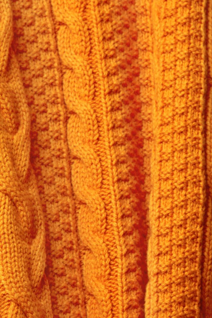 Jersey con diseño trenzado, GOLDEN ORANGE, detail image number 7