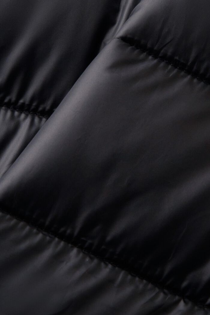 Reciclado: Abrigo acolchado con solapa, BLACK, detail image number 5