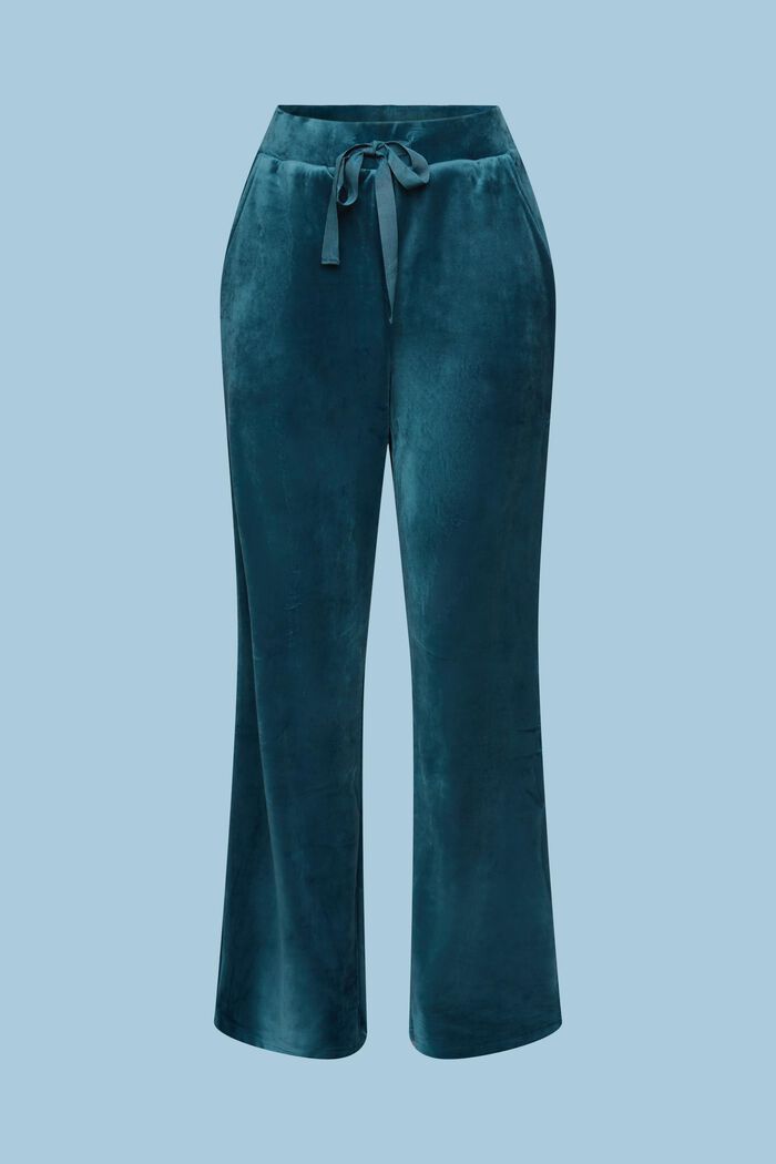 Pantalones de terciopelo de andar por casa, PETROL BLUE, detail image number 5