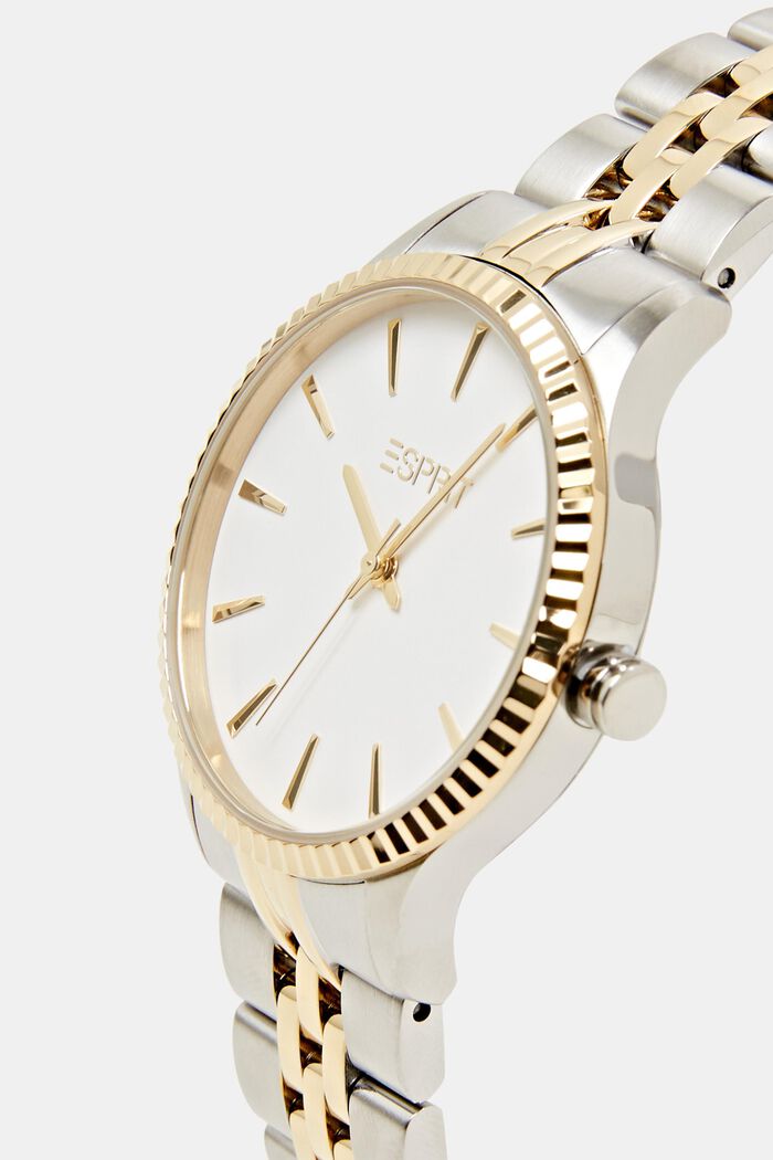 Reloj bicolor de acero inoxidable, GOLD, detail image number 1