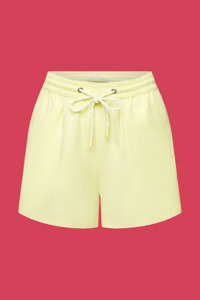 Pantalón corto con cintura de cordón, YELLOW, detail image number 8