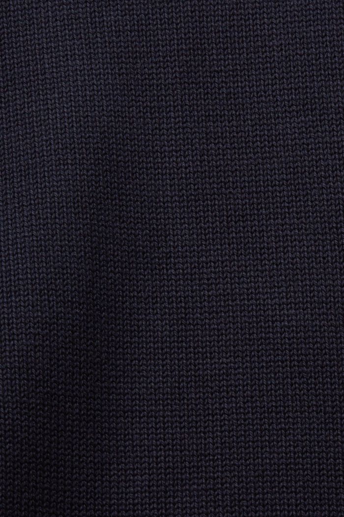 Jersey de algodón con cuello redondo, NAVY, detail image number 4