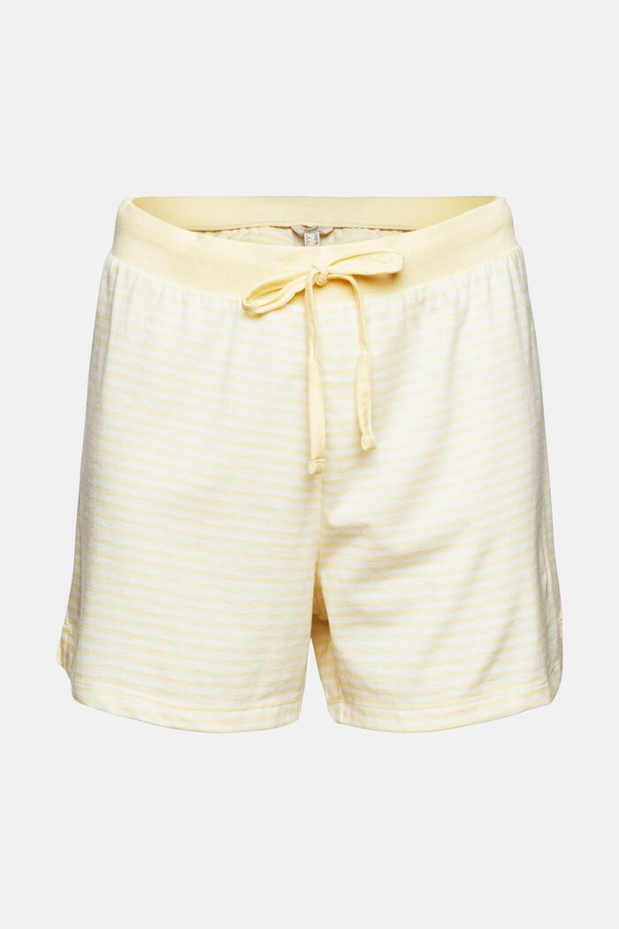 Shorts de pijama de punto con mezcla de algodón ecológico, NEW PASTEL YELLOW, detail image number 2