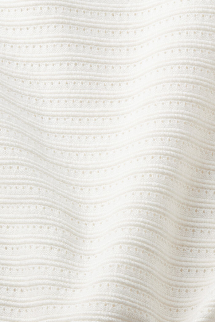 Jersey de punto a rayas con diseño combinado, OFF WHITE, detail image number 4