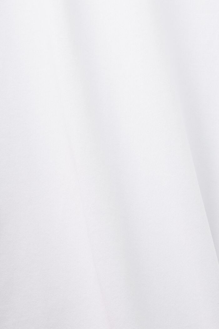Camiseta de tejido jersey con cuello redondo, 100 % algodón, WHITE, detail image number 5
