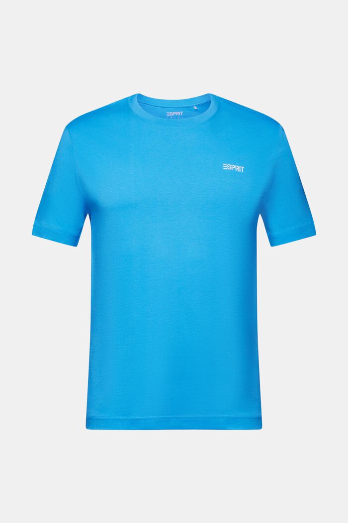 Camiseta en jersey de algodón con logotipo, BLUE, detail image number 6
