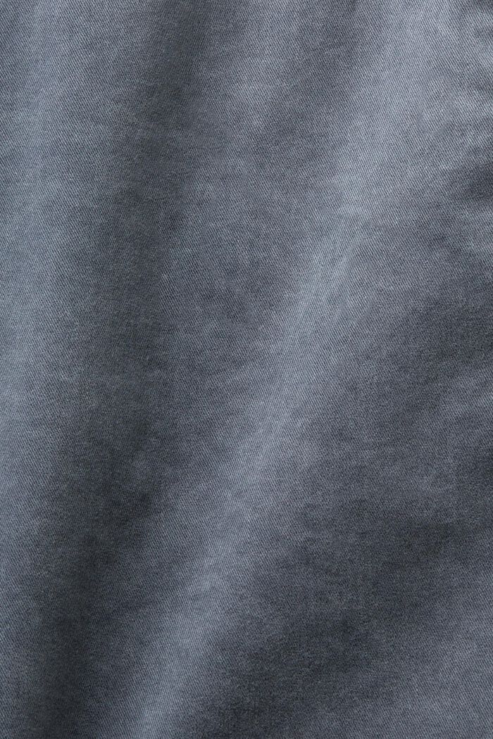 Shorts chinos slim con efecto lavado, DARK GREY, detail image number 6