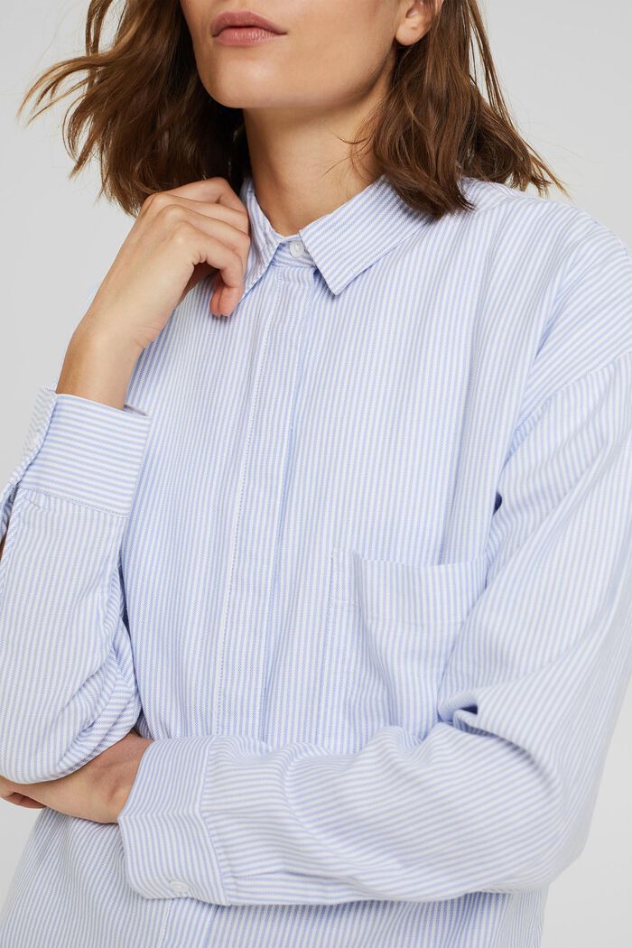 Blusa camisera en 100 % algodón ecológico, PASTEL BLUE, detail image number 2