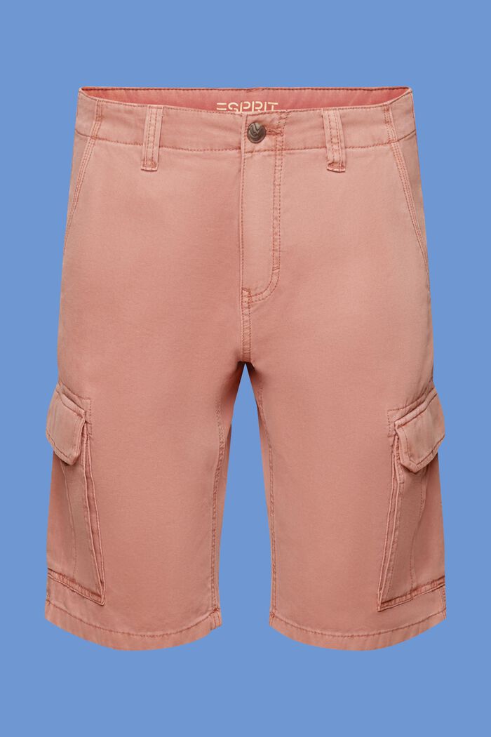 Pantalones cargo cortos, 100 % algodón, DARK OLD PINK, detail image number 7