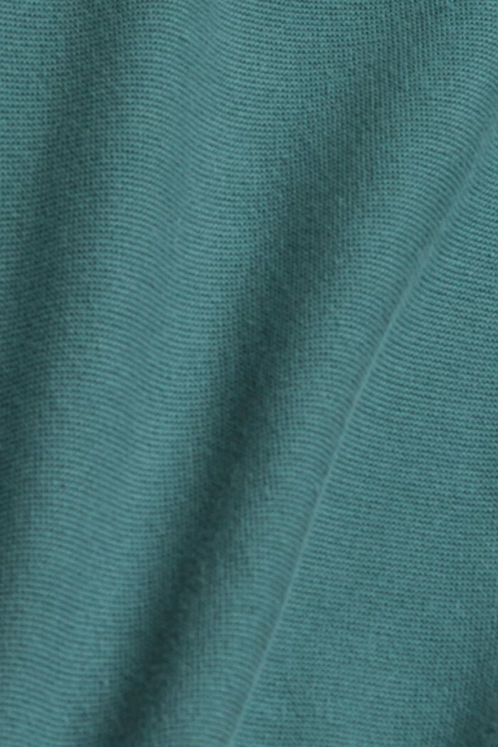 Jersey de punto en 100% algodón ecológico, TEAL BLUE, detail image number 1