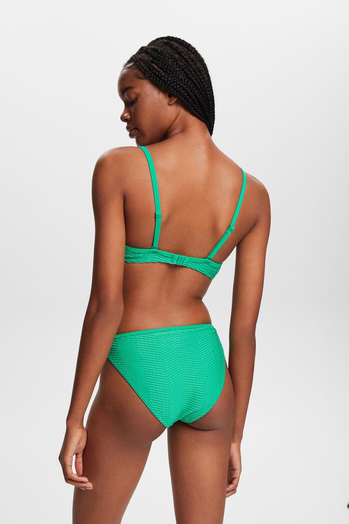 Reciclado: top de bikini con relleno y textura, GREEN, detail image number 2