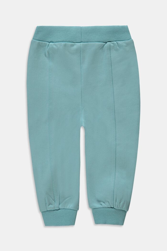 Pantalón jogging con costuras decorativas, algodón ecológico, TEAL BLUE, detail image number 1