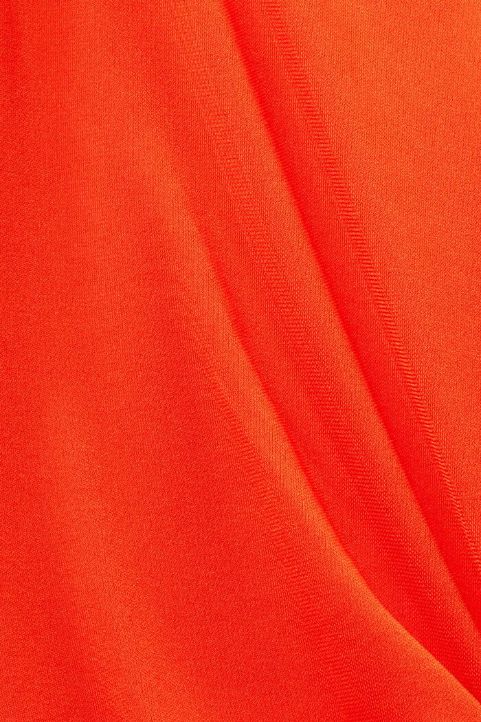 Vestido midi de crepé con diseño anudado, BRIGHT ORANGE, detail image number 5