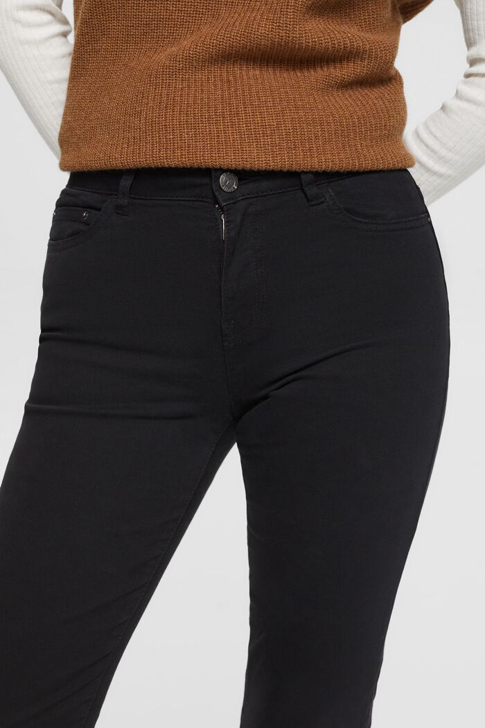 Pantalones pitillo de tiro medio, BLACK, detail image number 2