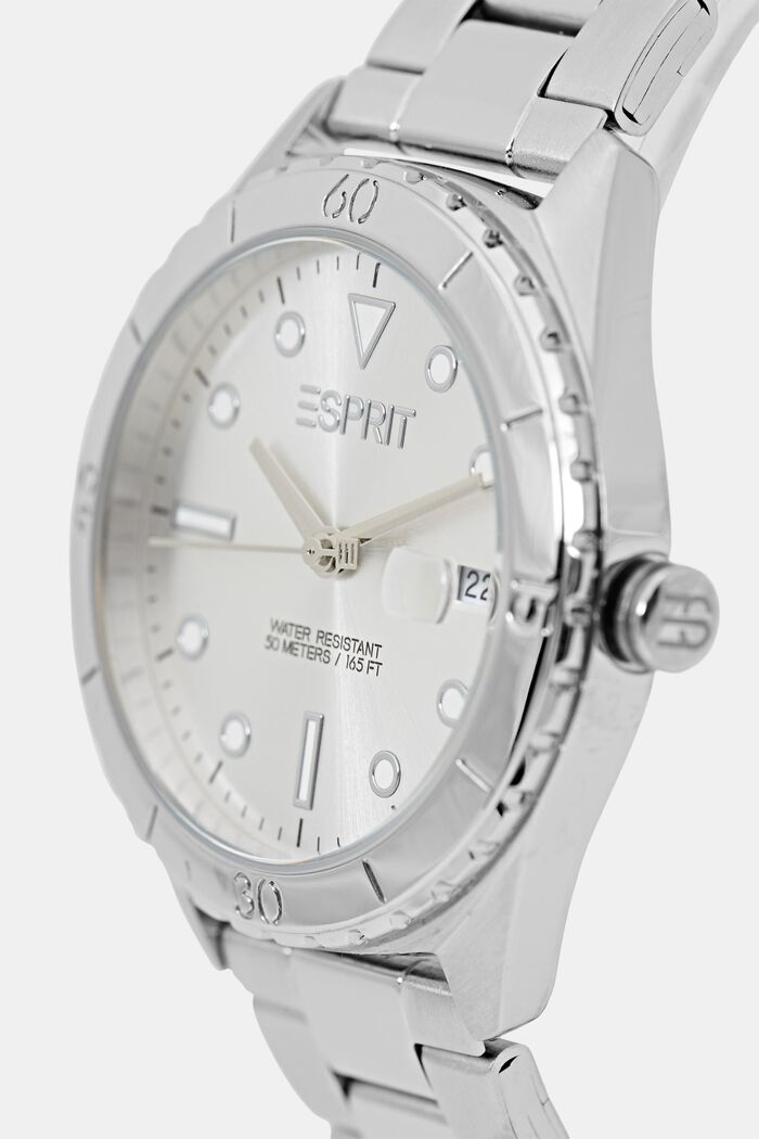 Reloj de acero inoxidable con índices luminescentes, SILVER, detail image number 1