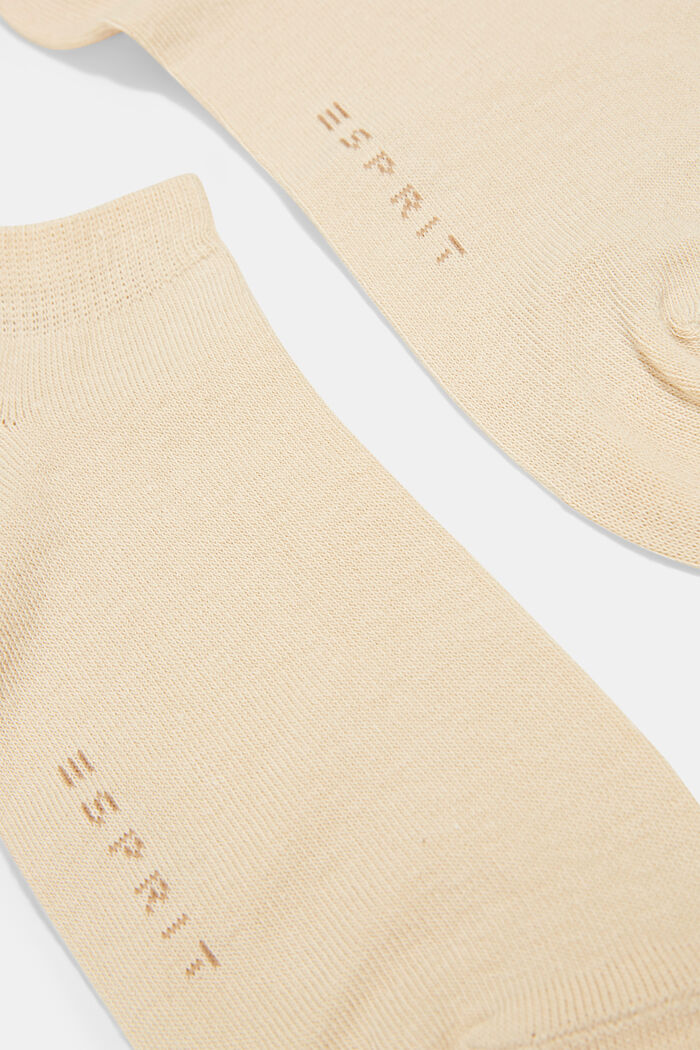 Pack de 2 pares de calcetines deportivos, mezcla de algodón ecológico, CREAM, detail image number 1