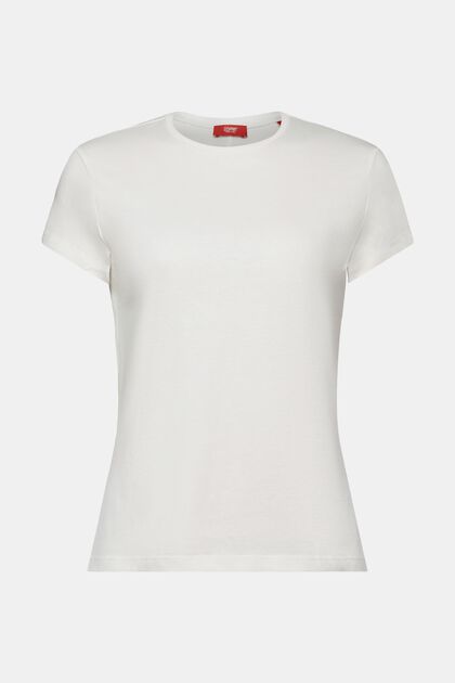 Camiseta con cuello redondo, 100% algodón
