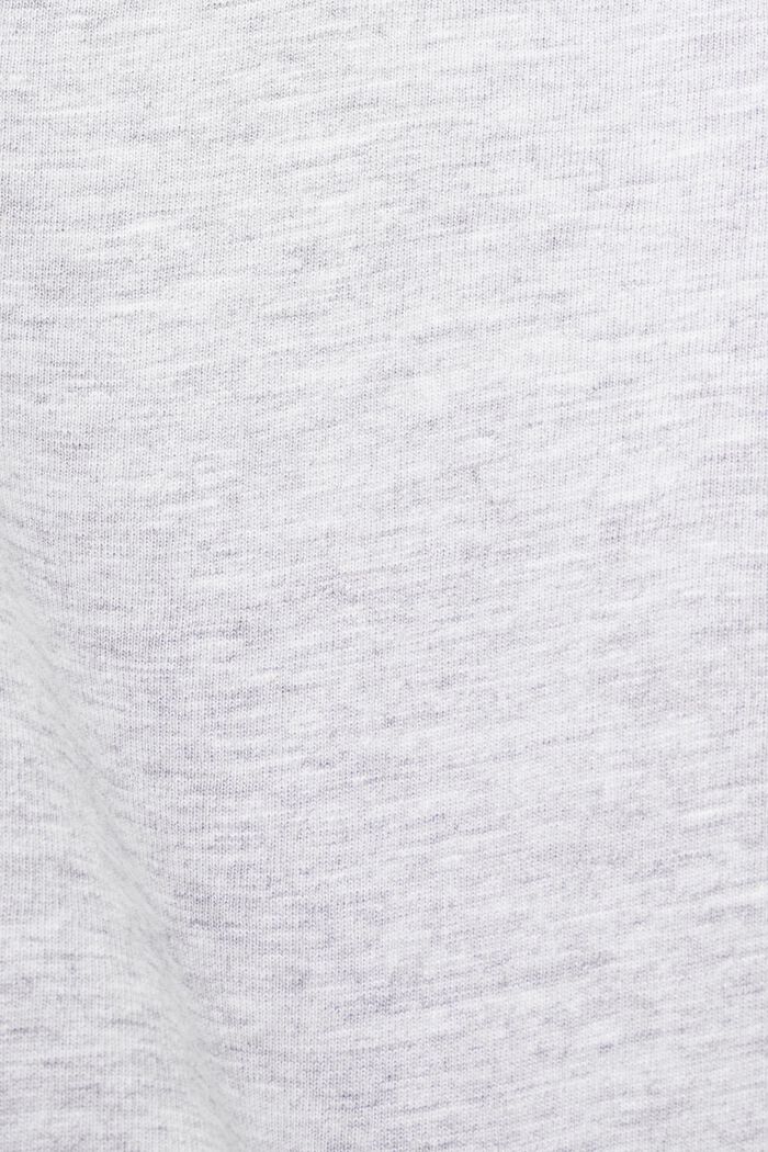 Camiseta estampada de punto flameado, LIGHT GREY, detail image number 5