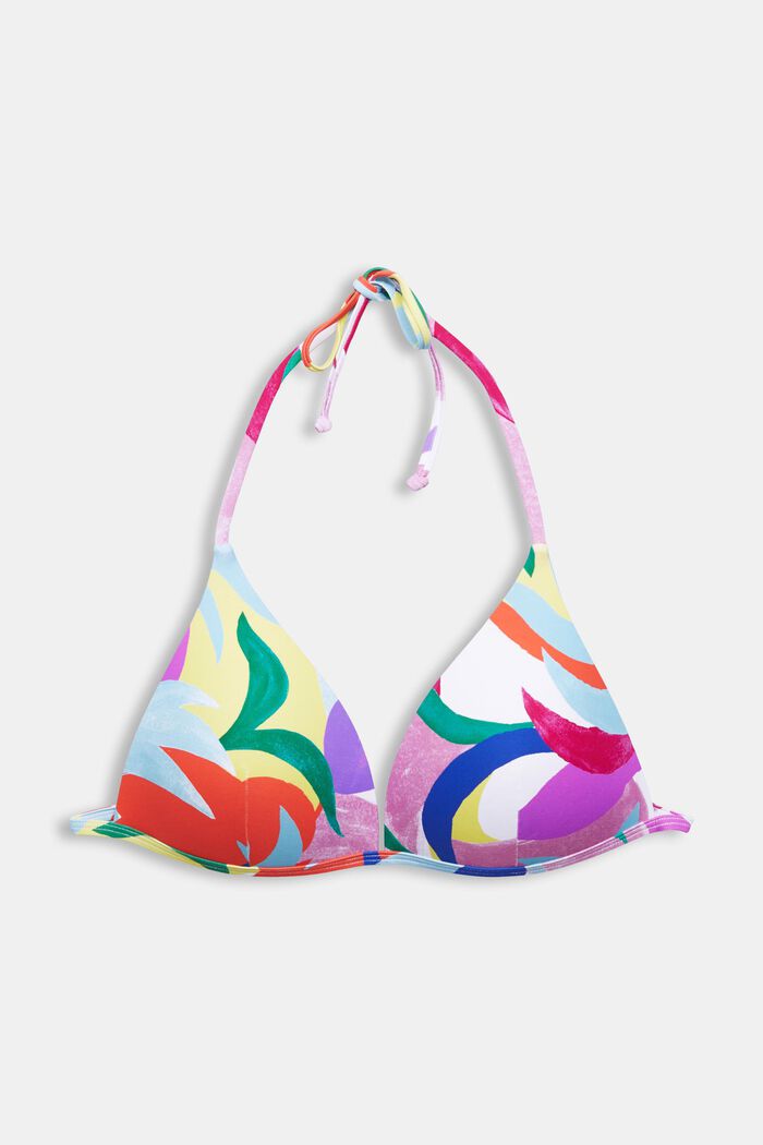 Reciclado: top de bikini con estampado colorido, VIOLET, overview