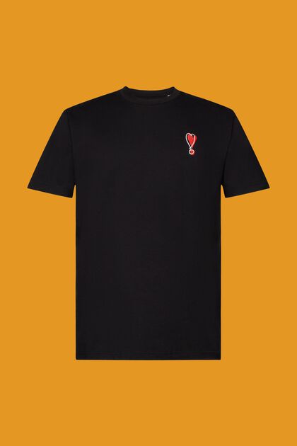 Camiseta de algodón sostenible con diseño de corazón