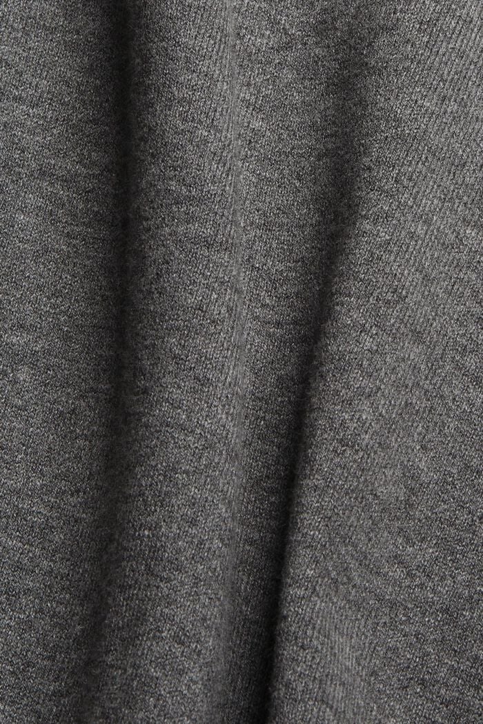 Vestido básico de punto en una mezcla de algodón ecológico, GUNMETAL, detail image number 4