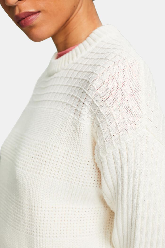 Jersey de cuello redondo con textura, ICE, detail image number 3