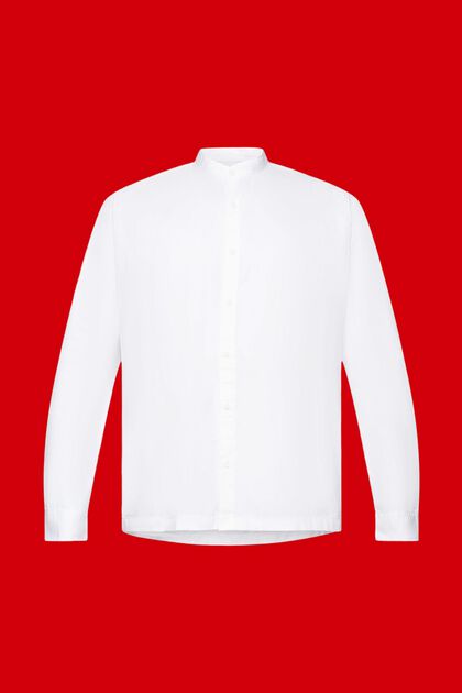 Camisa con cuello mao, WHITE, overview