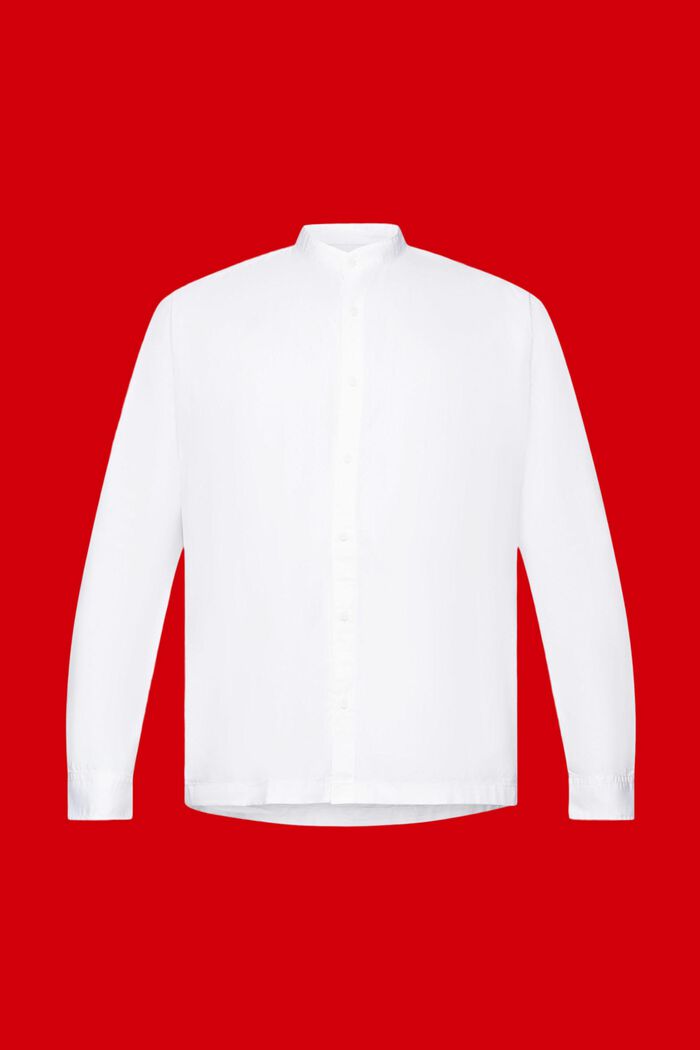 Camisa con cuello mao, WHITE, detail image number 6