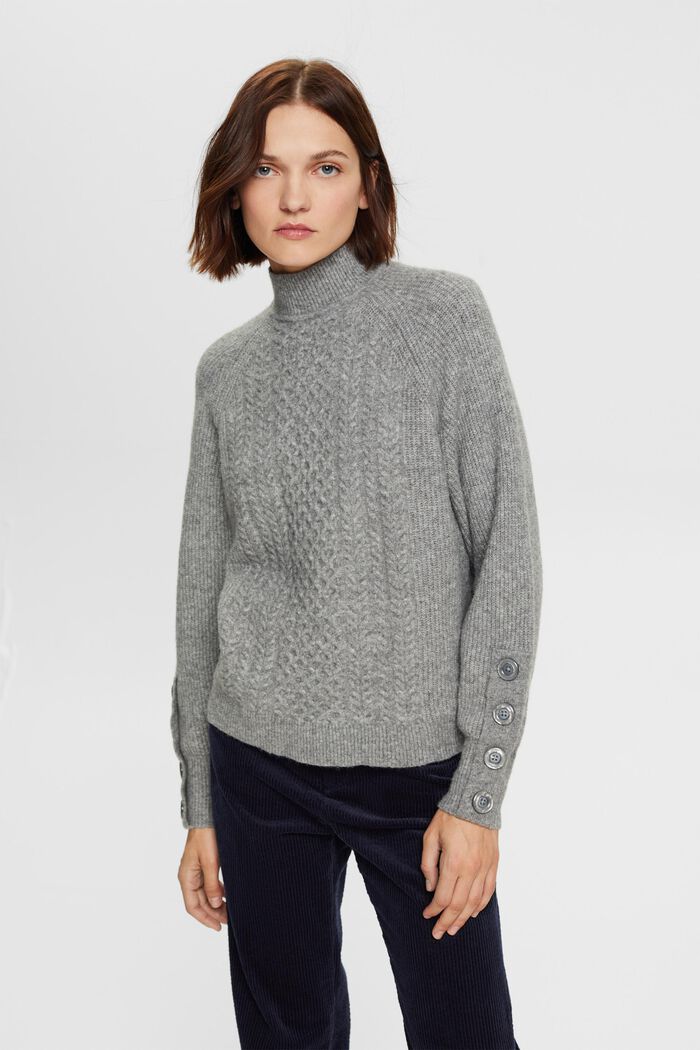 Con lana: jersey de punto trenzado