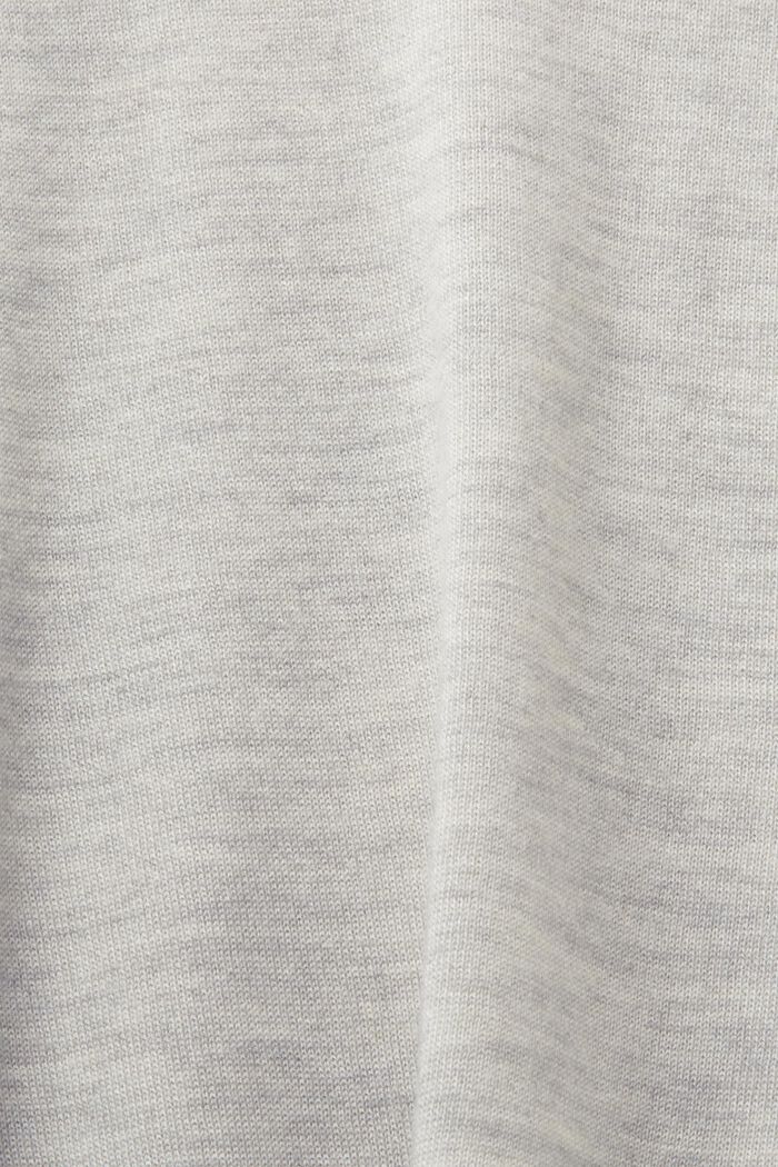 Jersey de cachemir con cuello redondo, LIGHT GREY, detail image number 4